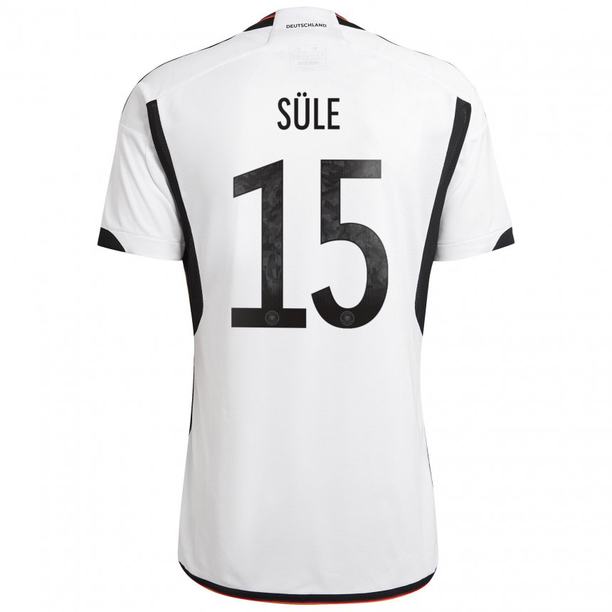 Kinder Deutsche Niklas Sule #15 Weiß Schwarz Heimtrikot Trikot 22-24 T-shirt Belgien
