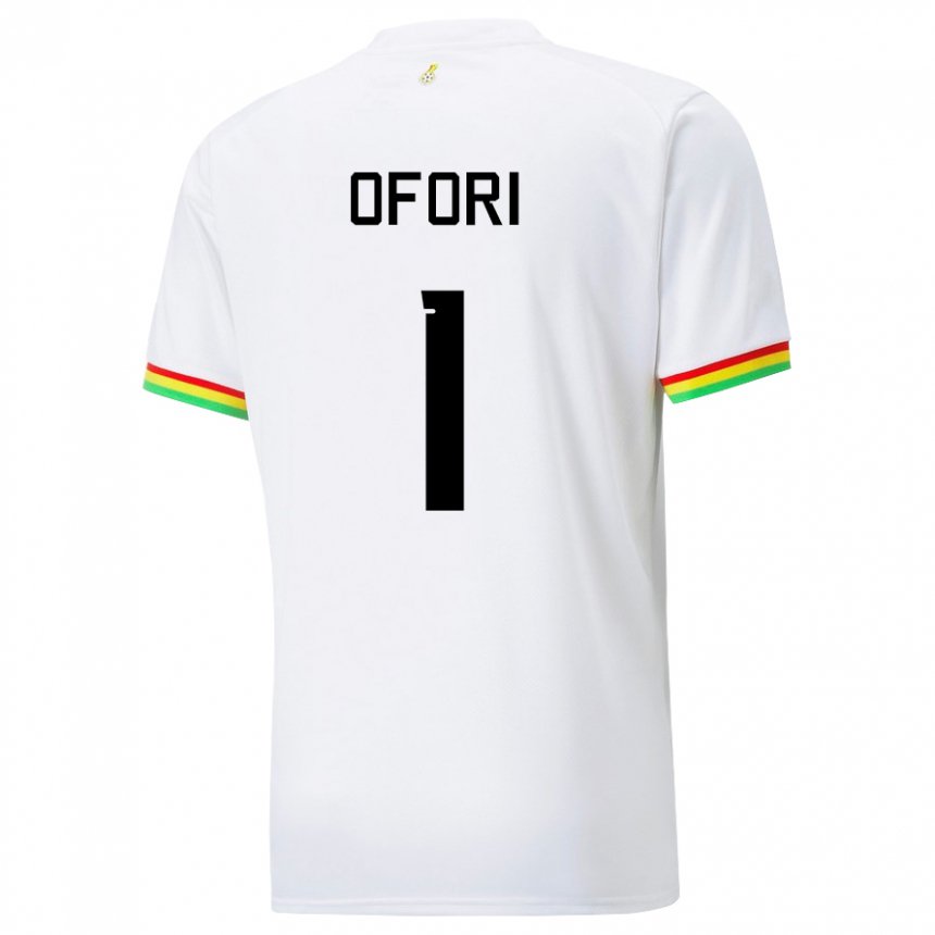 Kinder Ghanaische Richard Ofori #1 Weiß Heimtrikot Trikot 22-24 T-shirt Belgien