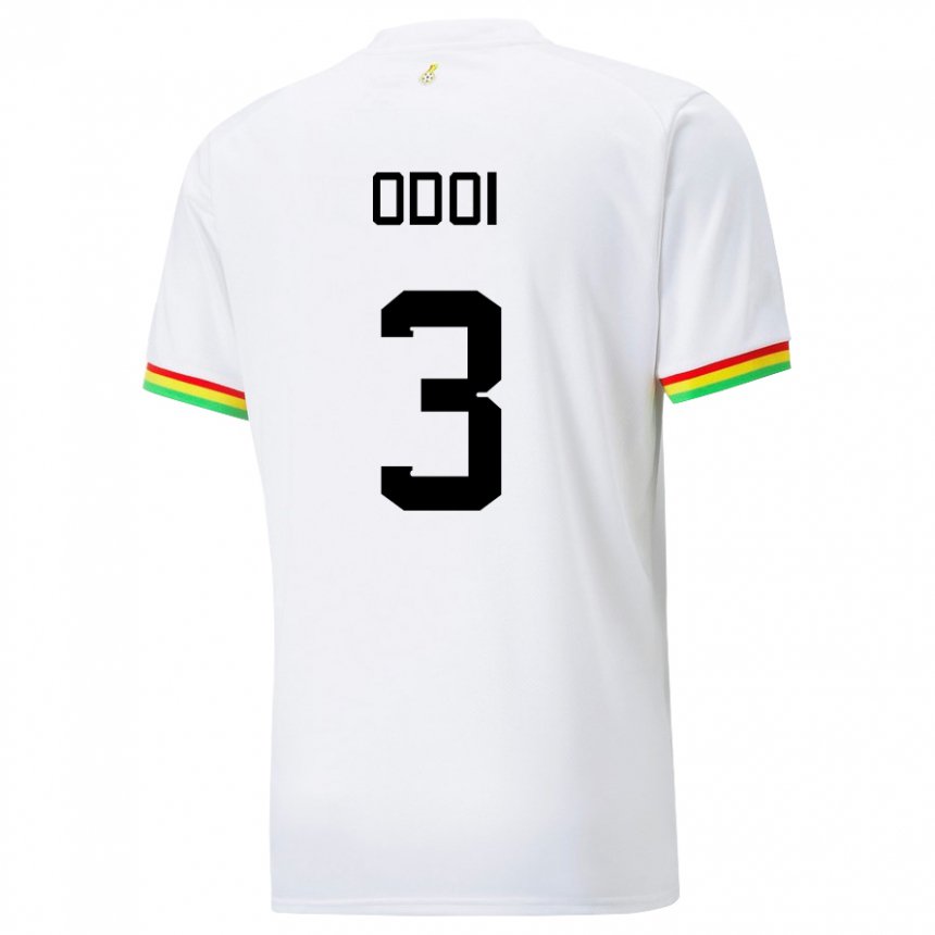 Kinder Ghanaische Denis Odoi #3 Weiß Heimtrikot Trikot 22-24 T-shirt Belgien