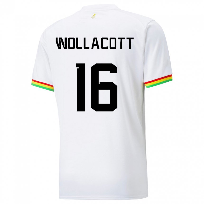 Kinder Ghanaische Joe Wollacott #16 Weiß Heimtrikot Trikot 22-24 T-shirt Belgien