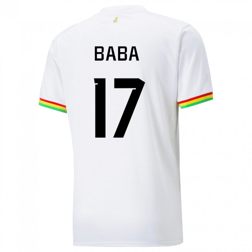 Enfant Maillot Ghana Abdul-rahman Baba #17 Blanc Tenues Domicile 22-24 T-shirt Belgique