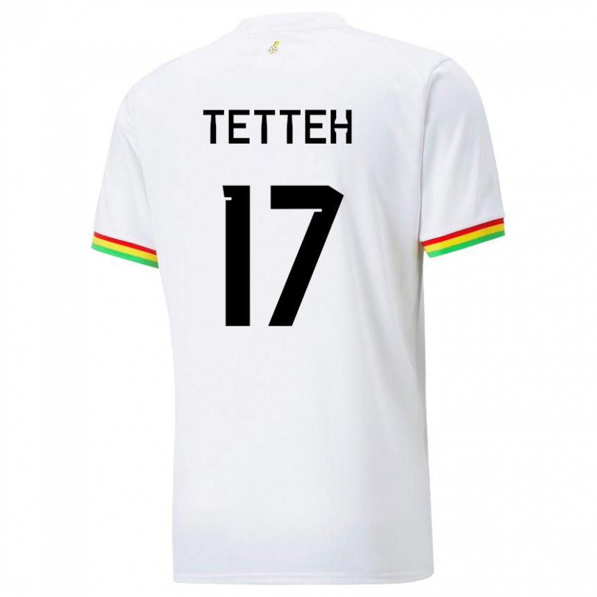Kinder Ghanaische Benjamin Tetteh #17 Weiß Heimtrikot Trikot 22-24 T-shirt Belgien