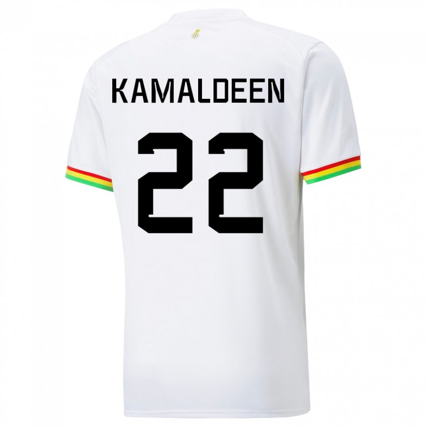 Enfant Maillot Ghana Kamaldeen Sulemana #22 Blanc Tenues Domicile 22-24 T-shirt Belgique