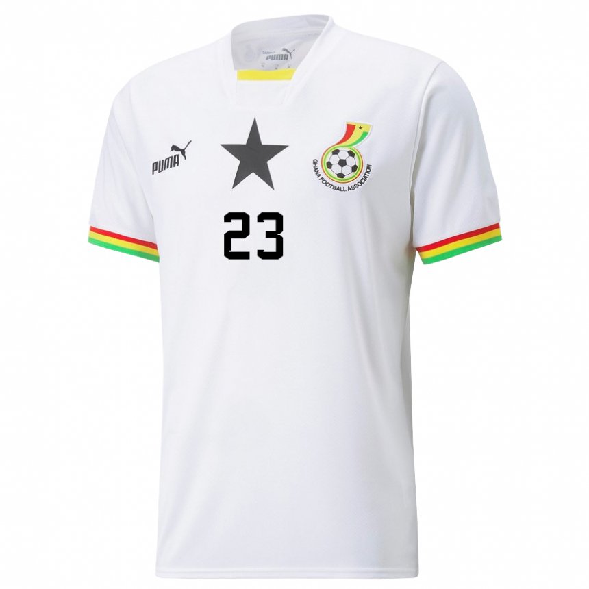Kinder Ghanaische Alexander Djiku #23 Weiß Heimtrikot Trikot 22-24 T-shirt Belgien