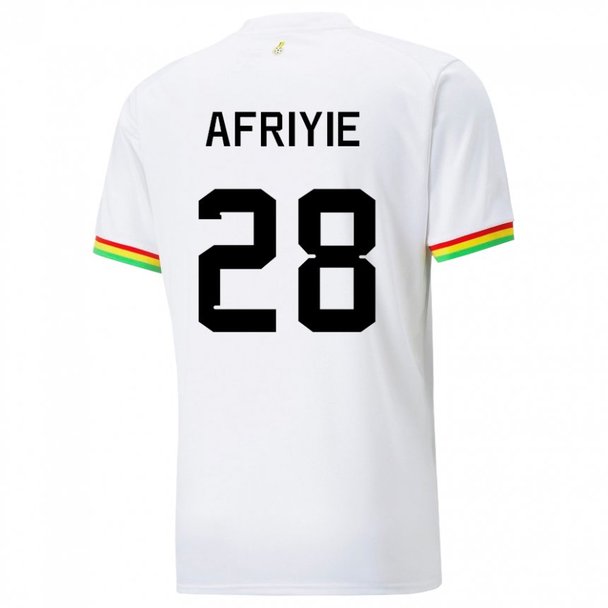Enfant Maillot Ghana Daniel Afriyie #28 Blanc Tenues Domicile 22-24 T-shirt Belgique