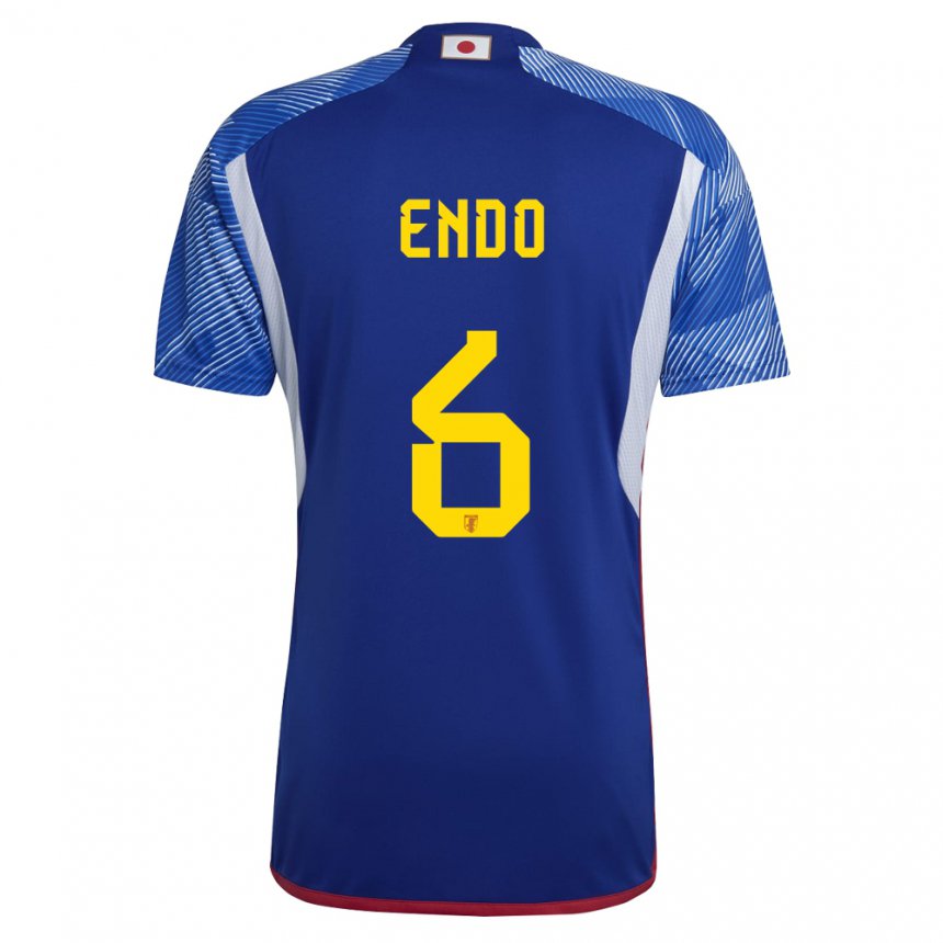 Kinder Japanische Wataru Endo #6 Königsblau Heimtrikot Trikot 22-24 T-shirt Belgien