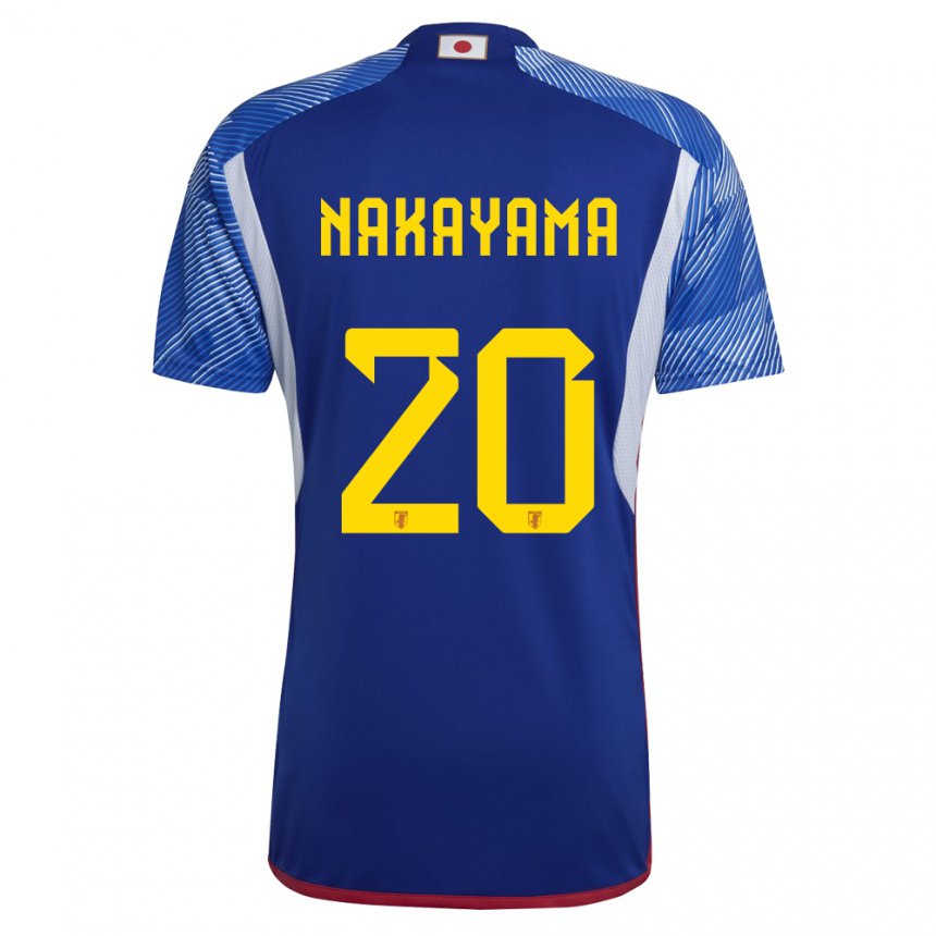 Kinder Japanische Yuta Nakayama #20 Königsblau Heimtrikot Trikot 22-24 T-shirt Belgien