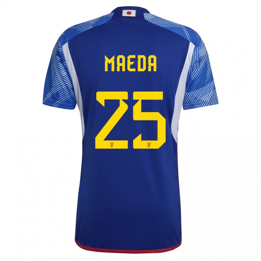 Kinder Japanische Daizen Maeda #25 Königsblau Heimtrikot Trikot 22-24 T-shirt Belgien