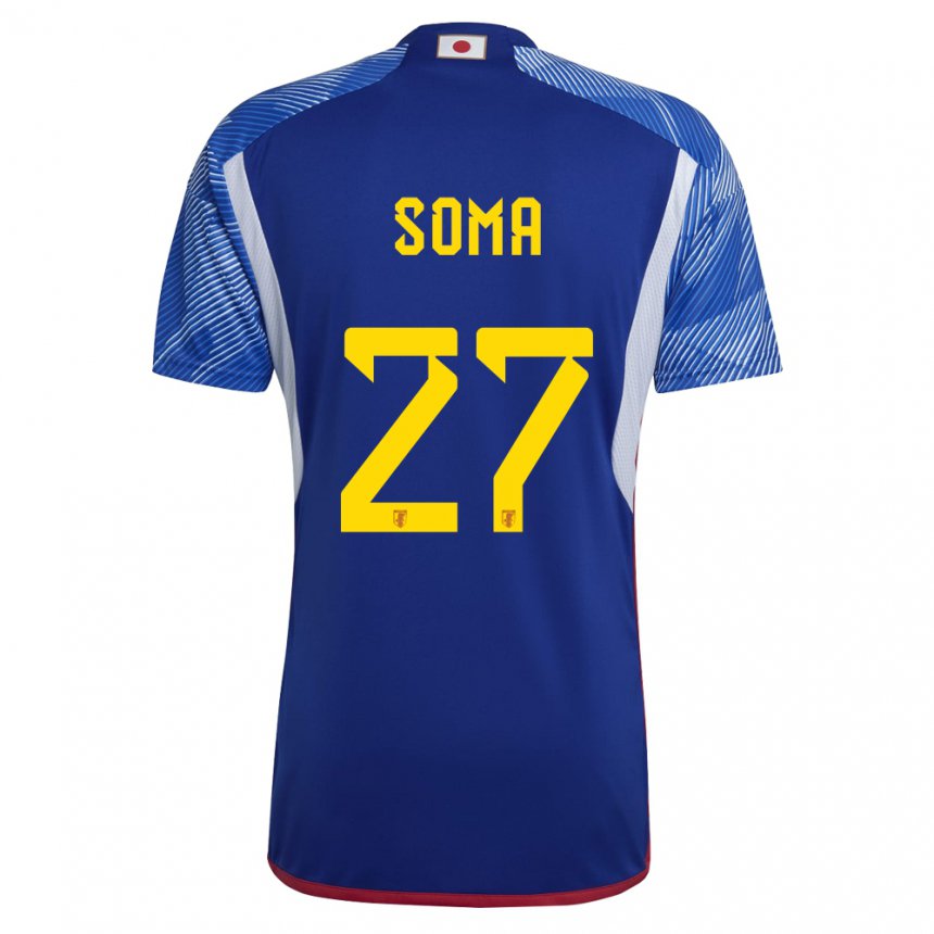 Kinderen Japans Yuki Soma #27 Koningsblauw Thuisshirt Thuistenue 22-24 T-shirt België