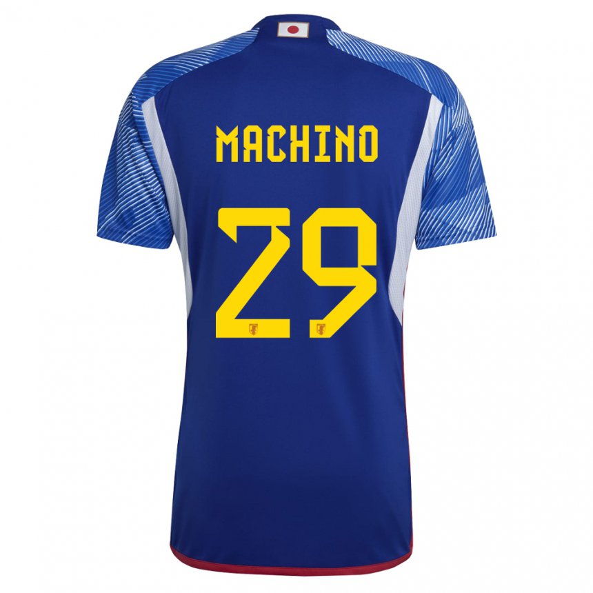 Kinder Japanische Shuto Machino #29 Königsblau Heimtrikot Trikot 22-24 T-shirt Belgien