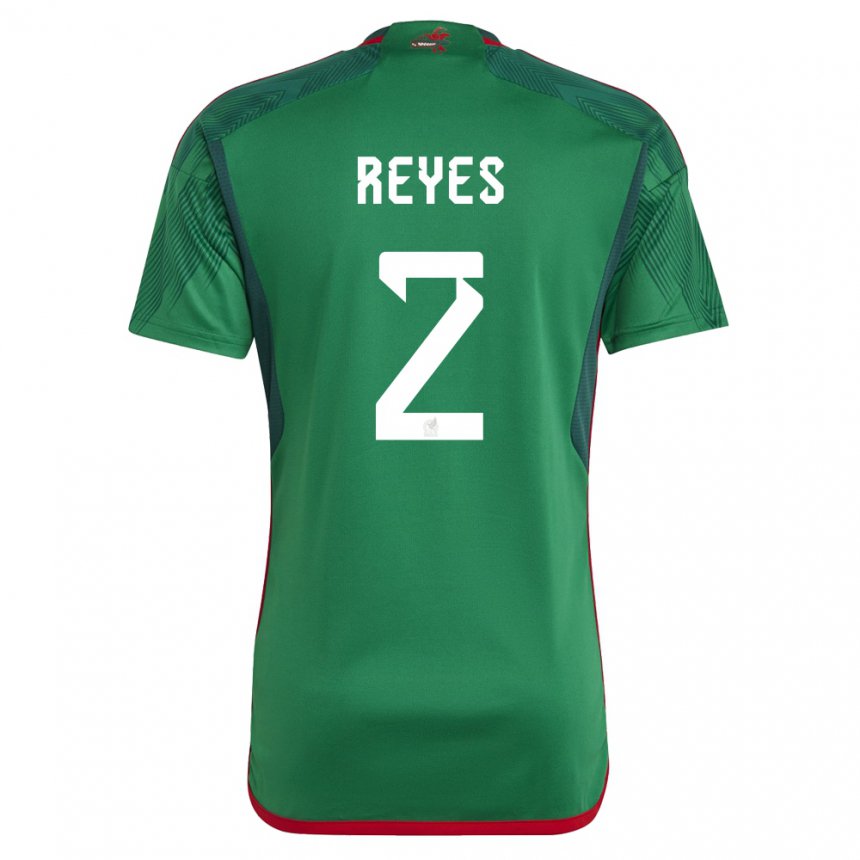Kinder Mexikanische Luis Reyes #2 Grün Heimtrikot Trikot 22-24 T-shirt Belgien