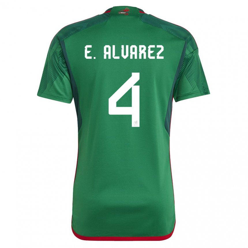 Kinder Mexikanische Edson Alvarez #4 Grün Heimtrikot Trikot 22-24 T-shirt Belgien