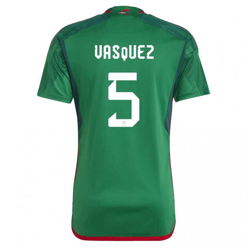 Kinder Mexikanische Johan Vasquez #5 Grün Heimtrikot Trikot 22-24 T-shirt Belgien