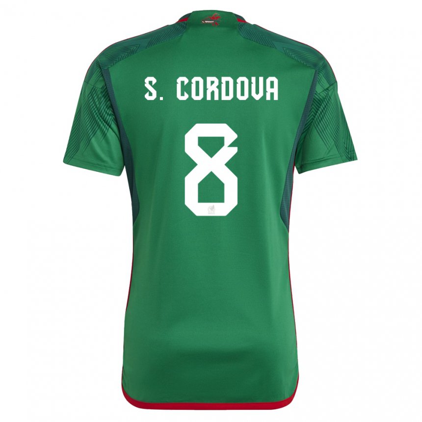 Kinder Mexikanische Sebastian Cordova #8 Grün Heimtrikot Trikot 22-24 T-shirt Belgien