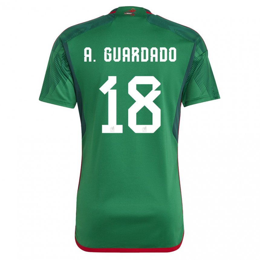 Enfant Maillot Mexique Andres Guardado #18 Verte Tenues Domicile 22-24 T-shirt Belgique