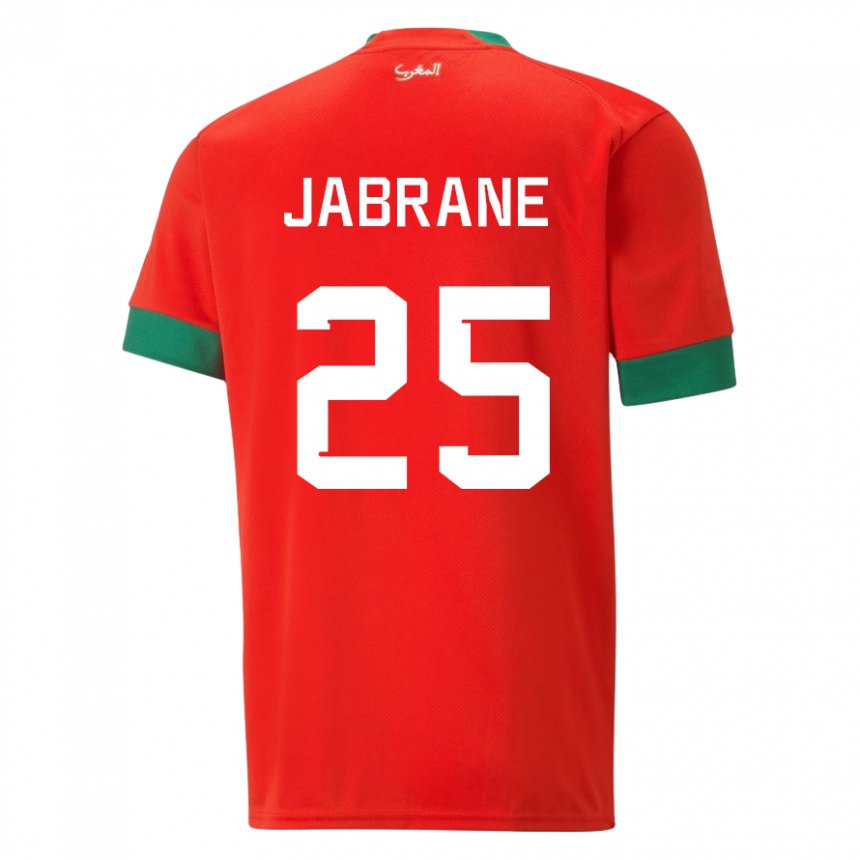 Kinder Marokkanische Yahya Jabrane #25 Rot Heimtrikot Trikot 22-24 T-shirt Belgien