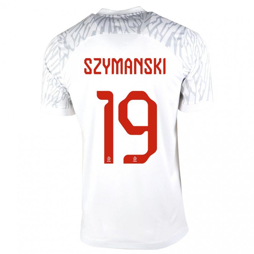 Kinder Polnische Sebastian Szymanski #19 Weiß Heimtrikot Trikot 22-24 T-shirt Belgien