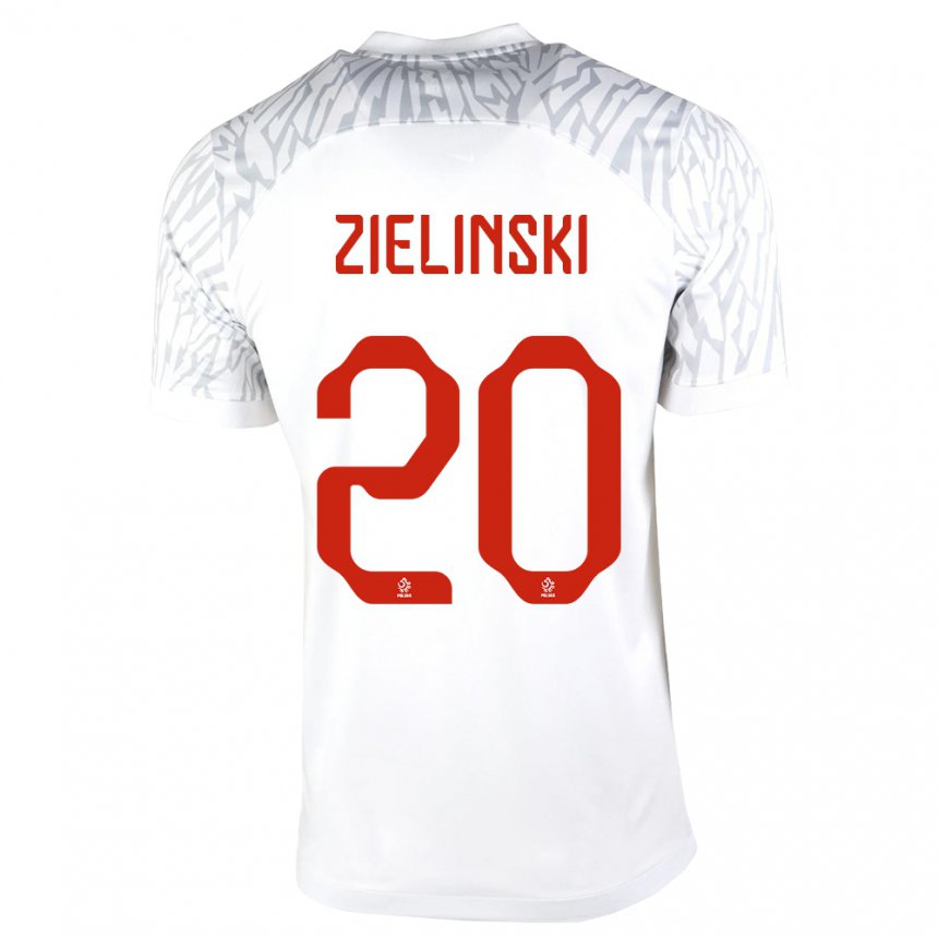 Kinder Polnische Piotr Zielinski #20 Weiß Heimtrikot Trikot 22-24 T-shirt Belgien