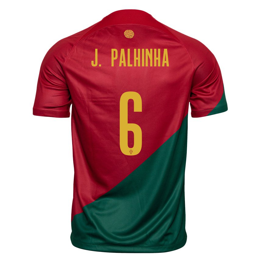 Kinder Portugiesische Joao Palhinha #6 Rot Grün Heimtrikot Trikot 22-24 T-shirt Belgien
