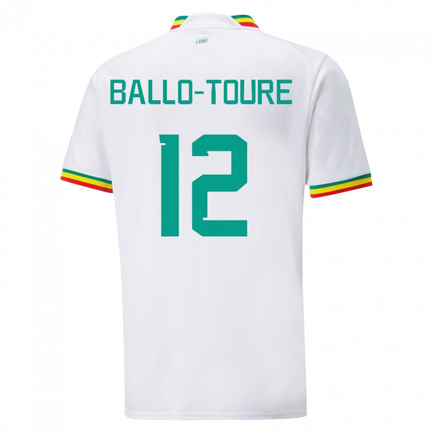 Kinder Senegalesische Fode Ballo-toure #12 Weiß Heimtrikot Trikot 22-24 T-shirt Belgien