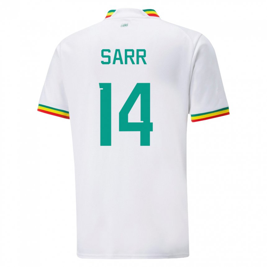 Kinderen Senegalees Pape Sarr #14 Wit Thuisshirt Thuistenue 22-24 T-shirt België