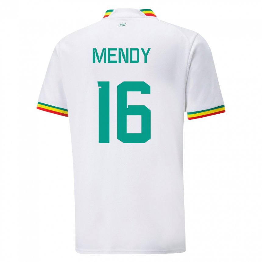 Kinder Senegalesische Edouard Mendy #16 Weiß Heimtrikot Trikot 22-24 T-shirt Belgien
