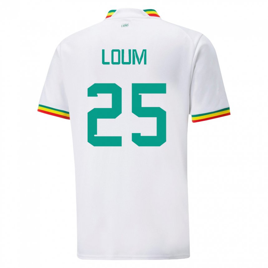 Kinder Senegalesische Mamadou Loum #25 Weiß Heimtrikot Trikot 22-24 T-shirt Belgien