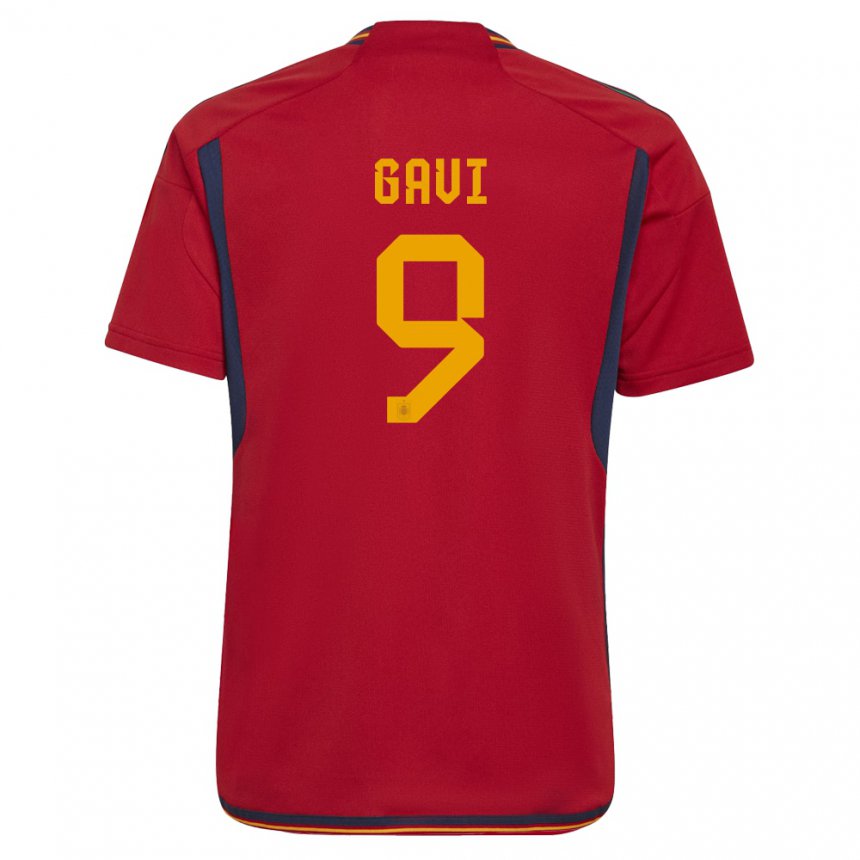 Enfant Maillot Espagne Gavi #9 Rouge Tenues Domicile 22-24 T-shirt Belgique