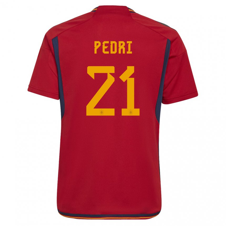 Kinder Spanische Pedri #21 Rot Heimtrikot Trikot 22-24 T-shirt Belgien
