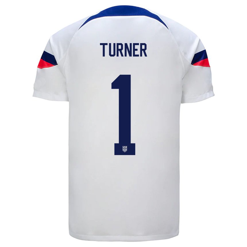 Kinder Us-amerikanische Matt Turner #1 Weiß Heimtrikot Trikot 22-24 T-shirt Belgien