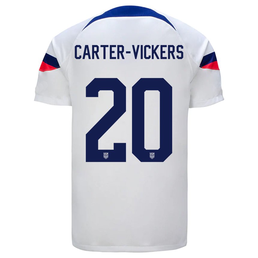Kinder Us-amerikanische Cameron Carter-vickers #20 Weiß Heimtrikot Trikot 22-24 T-shirt Belgien