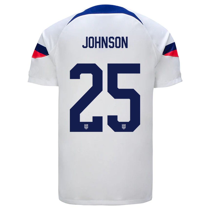 Kinder Us-amerikanische Sean Johnson #25 Weiß Heimtrikot Trikot 22-24 T-shirt Belgien