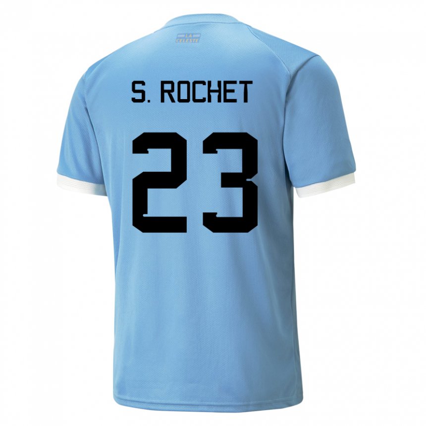 Kinderen Uruguayaans Sergio Rochet #23 Blauw Thuisshirt Thuistenue 22-24 T-shirt België