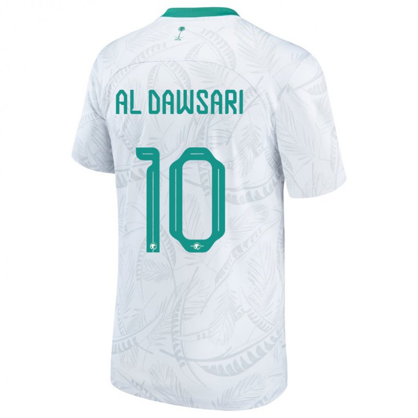Enfant Maillot Arabie Saoudite Salem Al Dawsari #10 Blanc Tenues Domicile 22-24 T-shirt Belgique