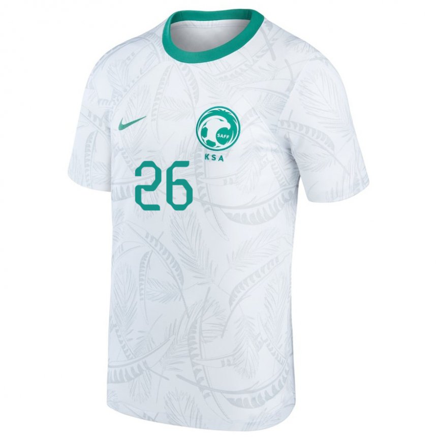 Enfant Maillot Arabie Saoudite Riyadh Sharahili #26 Blanc Tenues Domicile 22-24 T-shirt Belgique