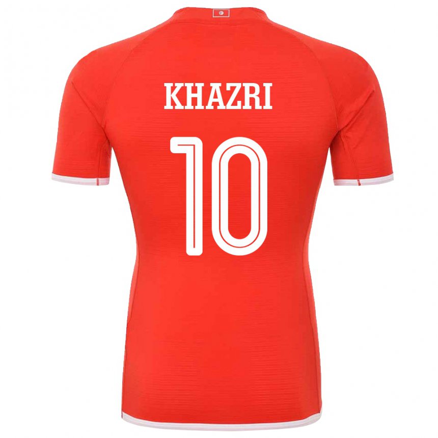 Enfant Maillot Tunisie Wahbi Khazri #10 Rouge Tenues Domicile 22-24 T-shirt Belgique