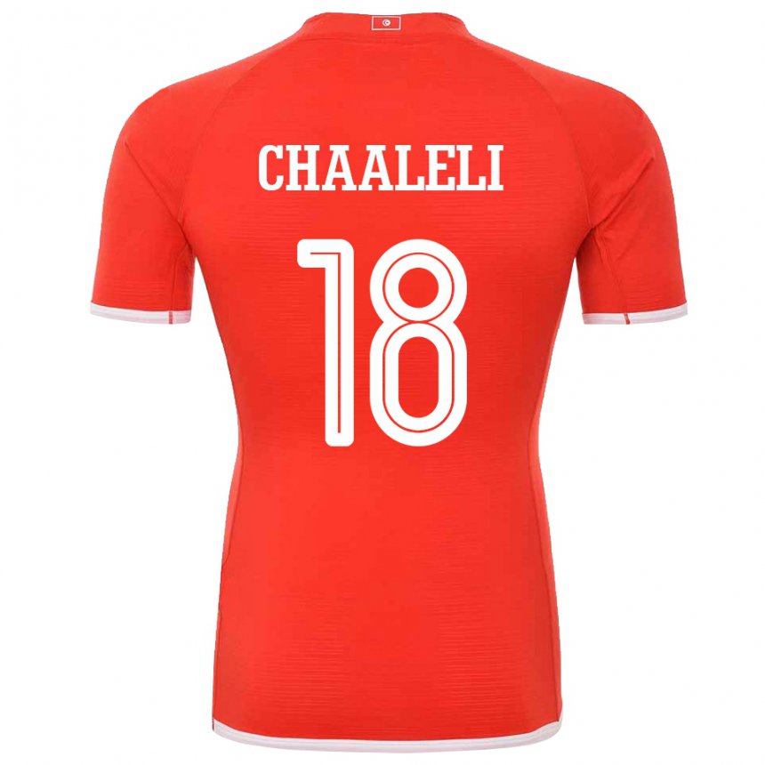 Kinder Tunesische Ghaliene Chaaleli #18 Rot Heimtrikot Trikot 22-24 T-shirt Belgien