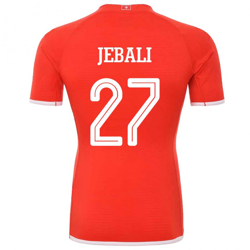 Kinder Tunesische Issam Jebali #27 Rot Heimtrikot Trikot 22-24 T-shirt Belgien