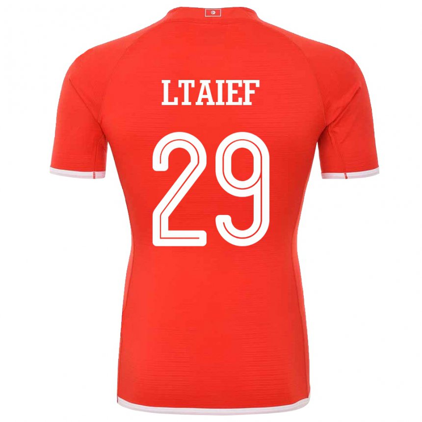 Kinder Tunesische Sayfallah Ltaief #29 Rot Heimtrikot Trikot 22-24 T-shirt Belgien