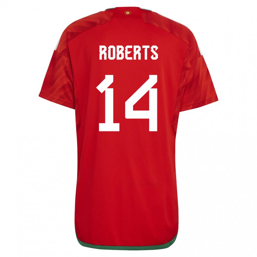 Kinder Walisische Connor Roberts #14 Rot Heimtrikot Trikot 22-24 T-shirt Belgien