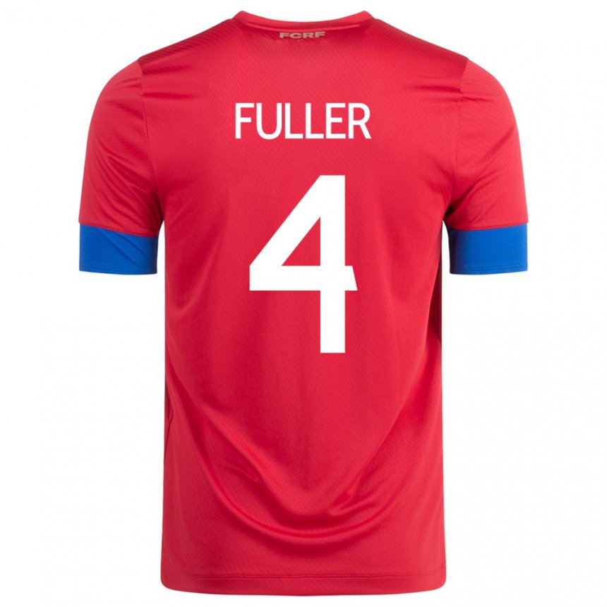 Kinder Costa-ricanische Keysher Fuller #4 Rot Heimtrikot Trikot 22-24 T-shirt Belgien