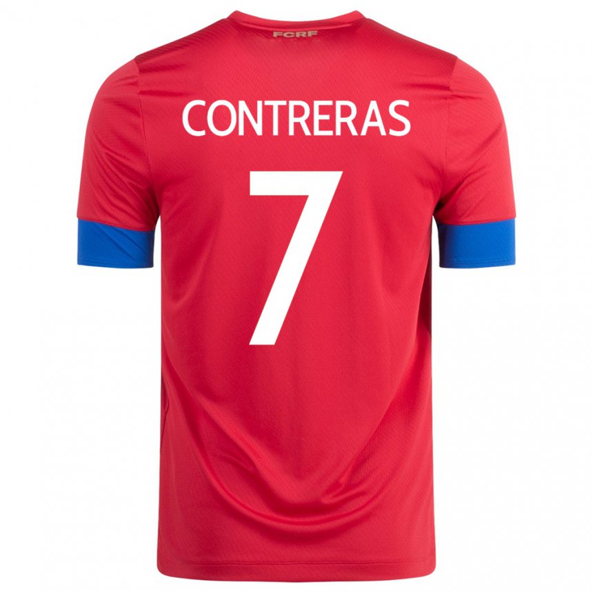 Kinder Costa-ricanische Anthony Contreras #7 Rot Heimtrikot Trikot 22-24 T-shirt Belgien