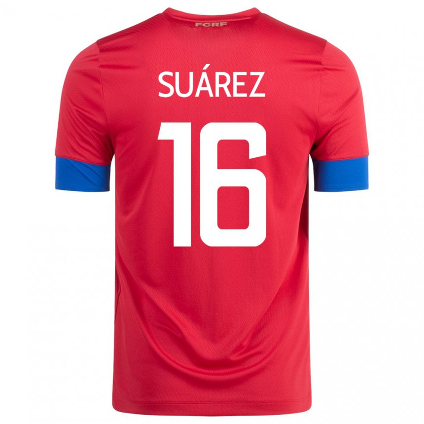 Enfant Maillot Costa Rica Aaron Suarez #16 Rouge Tenues Domicile 22-24 T-shirt Belgique