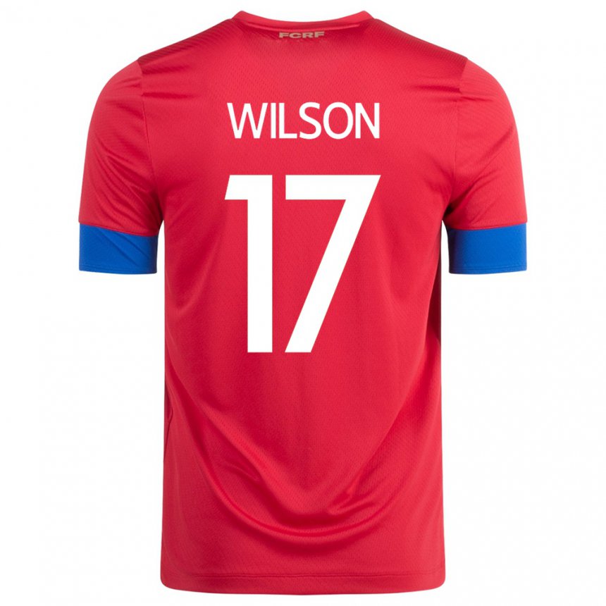 Kinder Costa-ricanische Roan Wilson #17 Rot Heimtrikot Trikot 22-24 T-shirt Belgien