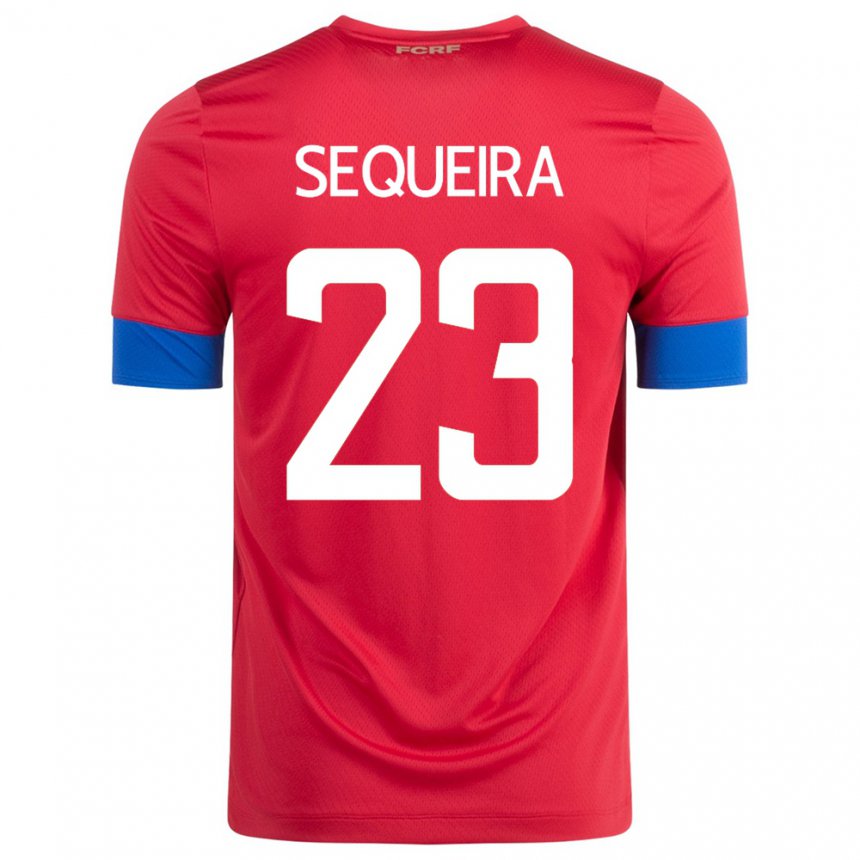 Kinder Costa-ricanische Patrick Sequeira #23 Rot Heimtrikot Trikot 22-24 T-shirt Belgien