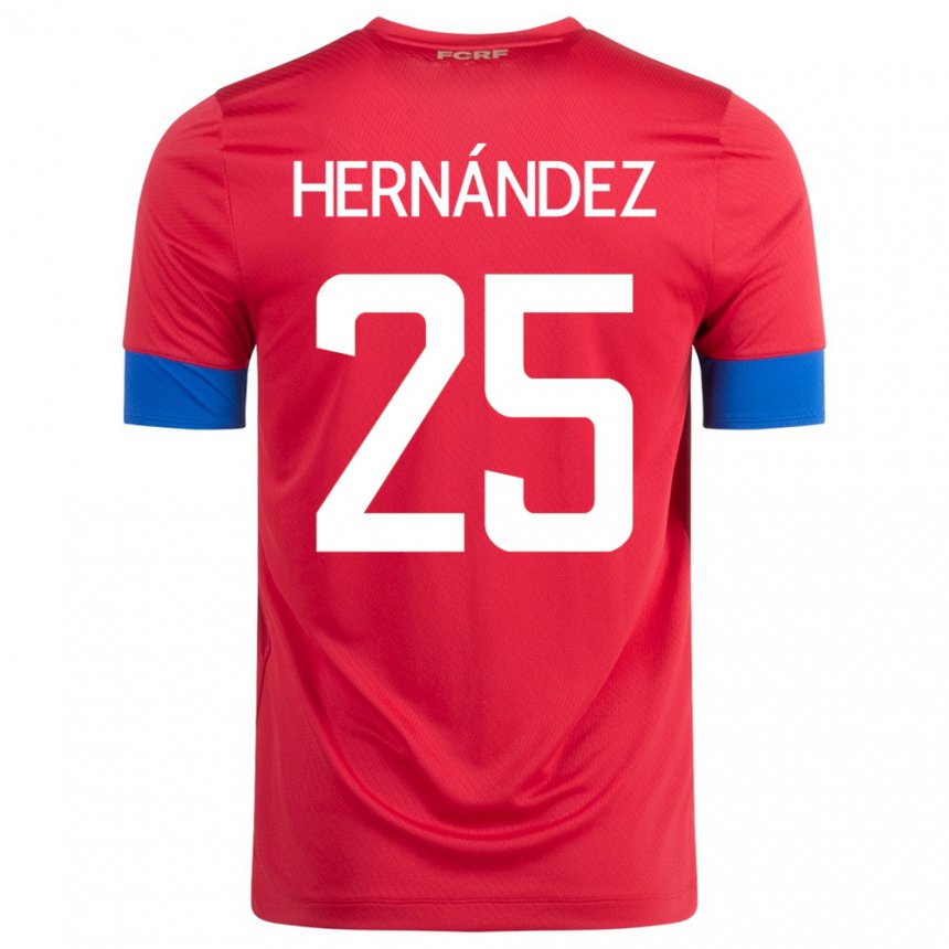 Kinder Costa-ricanische Anthony Hernandez #25 Rot Heimtrikot Trikot 22-24 T-shirt Belgien