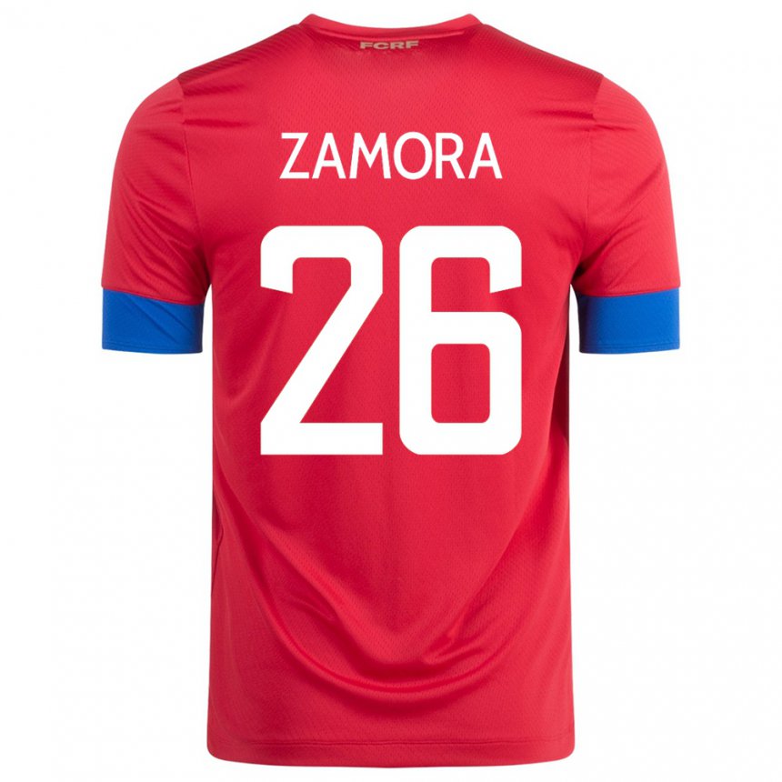 Kinder Costa-ricanische Alvaro Zamora #26 Rot Heimtrikot Trikot 22-24 T-shirt Belgien