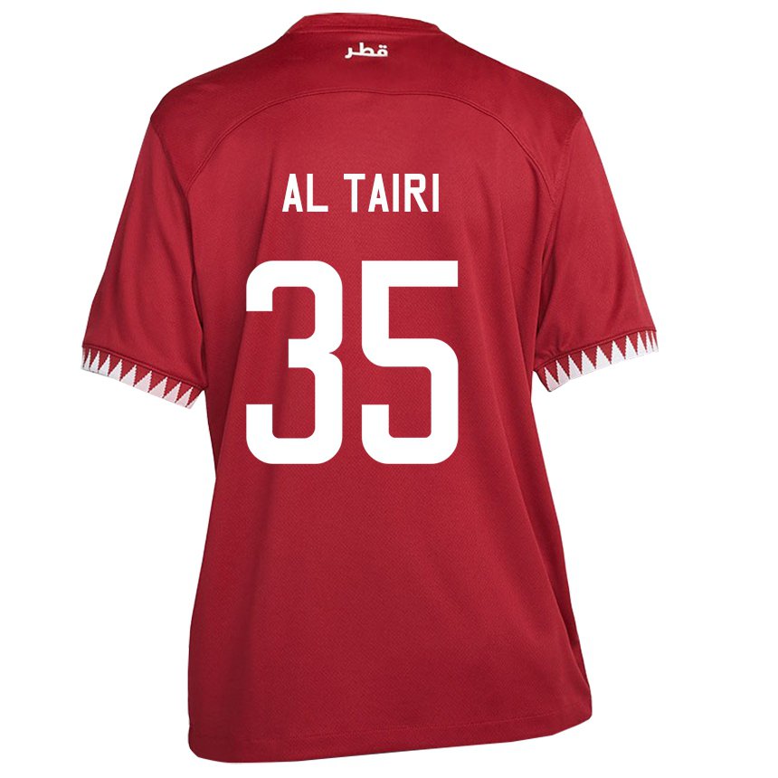 Enfant Maillot Qatar Osamah Al Tairi #35 Bordeaux Tenues Domicile 22-24 T-shirt Belgique