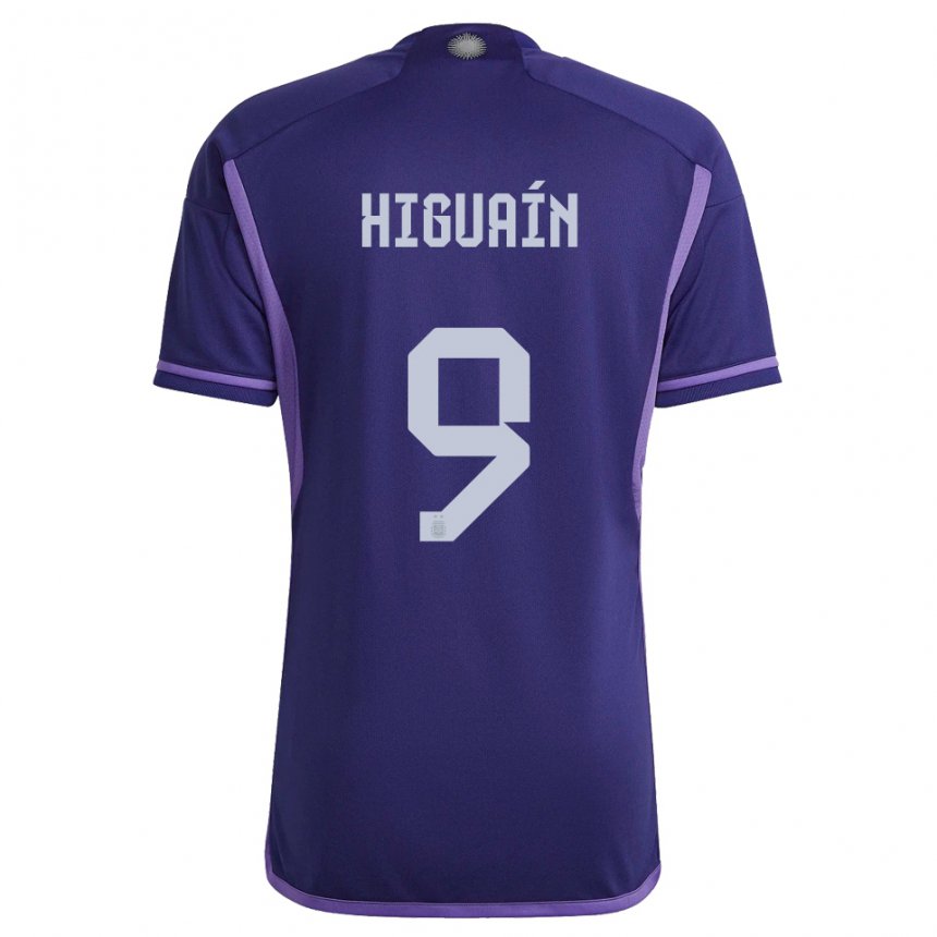 Kinder Argentinische Gonzalo Higuain #9 Violett Auswärtstrikot Trikot 22-24 T-shirt Belgien