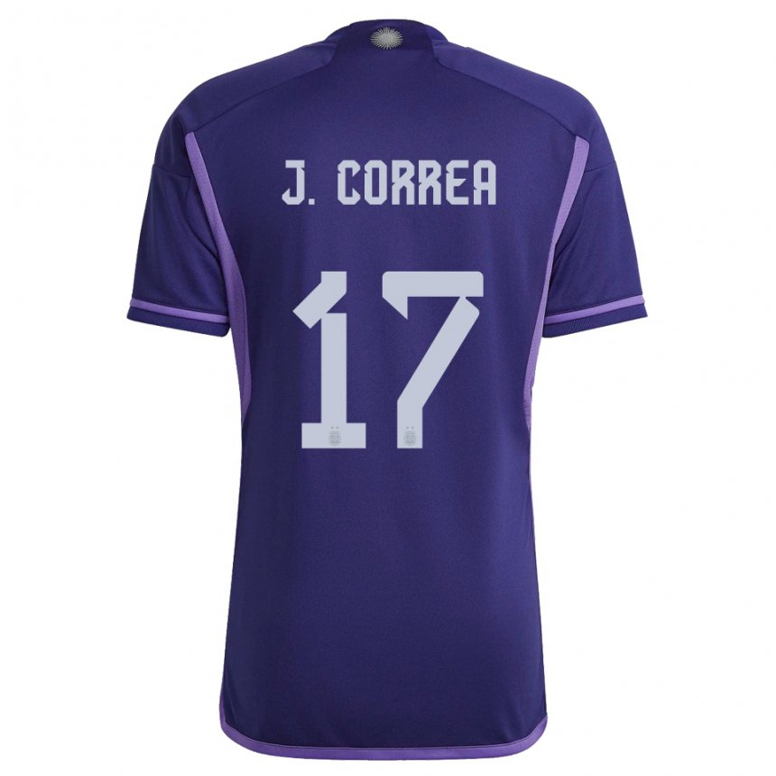 Kinder Argentinische Joaquin Correa #17 Violett Auswärtstrikot Trikot 22-24 T-shirt Belgien